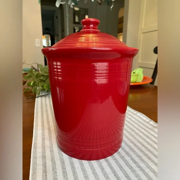 Fiestaware SCARLET Large Canister - Picture 1 of 6
